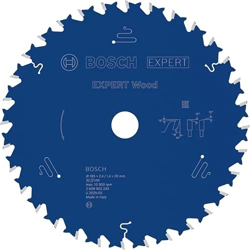 Bosch Professional Expert Wood Kreissägeblatt 32Z, 185x1.4x20mm, 1 Stück