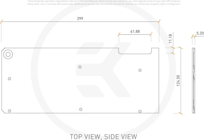 EK Water Blocks Quantum Line EK-Quantum Vector FTW3 RTX 2080 Backplate Nickel