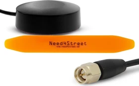 Need4Street DAB+ Antenne zum Nachrüsten des Autoradios, Stecker SMA, Kabellänge 250cm, Autoantenne mit Verstärker für besten Empfang
