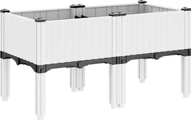 vidaXL Pflanzkasten 80x42cm weiß