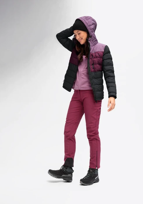 Maier Sports Lomnica Jacke black/berry p/cherry wine (Damen)