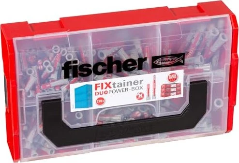 fischer FixTainer DuoPower short/long (NV) Dübel-Sortiment inkl. L-Boxx, 210 Stück