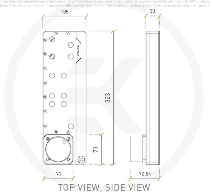 EK Water Blocks Quantum Line EK-Quantum Reflection Evolv X D5 PWM D-RGB, Acryl