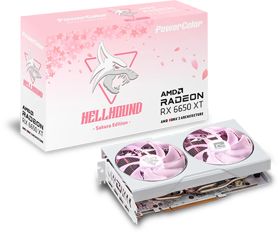 PowerColor Hellhound Radeon RX 6650 XT Sakura, 8GB GDDR6, HDMI, 3x DP