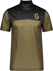Scott Trail Flow Zip Trikot kurzarm green moss/black (Herren)