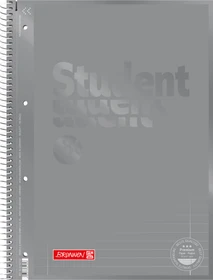 Brunnen Student Colour Code Collegeblock, A4, Lineatur 27, silver, 80 Blatt