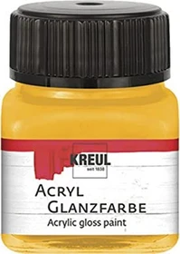 Kreul Acryl Glanzfarbe, dunkelgelb, 20ml