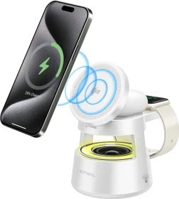 4smarts Qi2 Ladestation Aura Sound weiß