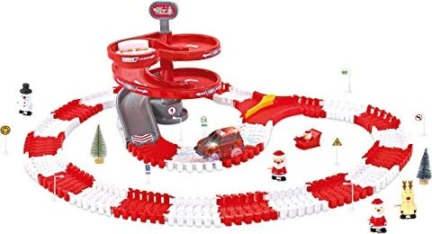 Amewi Magic Traxx Weihnachtsstrecke mit LED Fahrzeugen 168-teilig