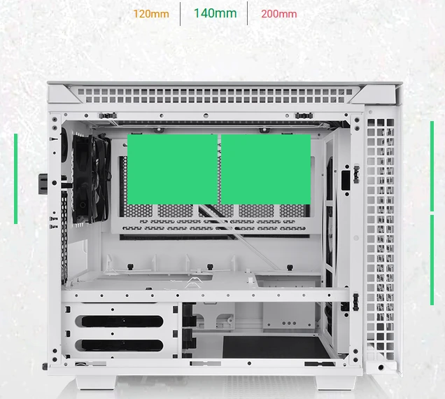 Thermaltake Divider 200 TG Snow Edition, weiß, Glasfenster