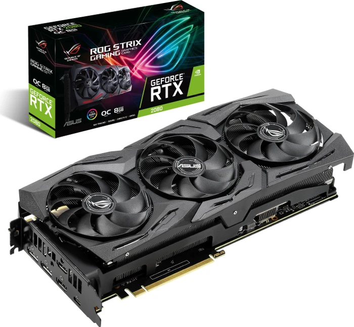 ASUS ROG Strix GeForce RTX 2080 OC, ROG-STRIX-RTX2080-O8G-GAMING, 8GB GDDR6, 2x HDMI, USB-C, 2x DP