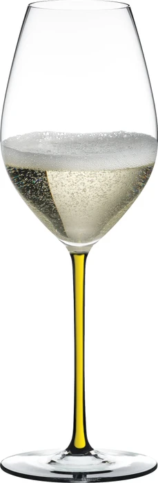 Riedel Fatto A Mano Champagner Weinglas gelb