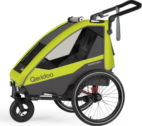 Qeridoo Sportrex 1 Fahrradanhänger lime green (Modell 2023)