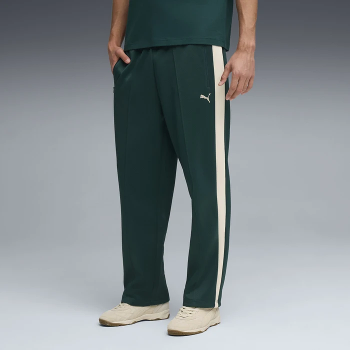 Puma T7 Always On Relaxed Trainingshose lang green terrain/alpine snow (Herren)