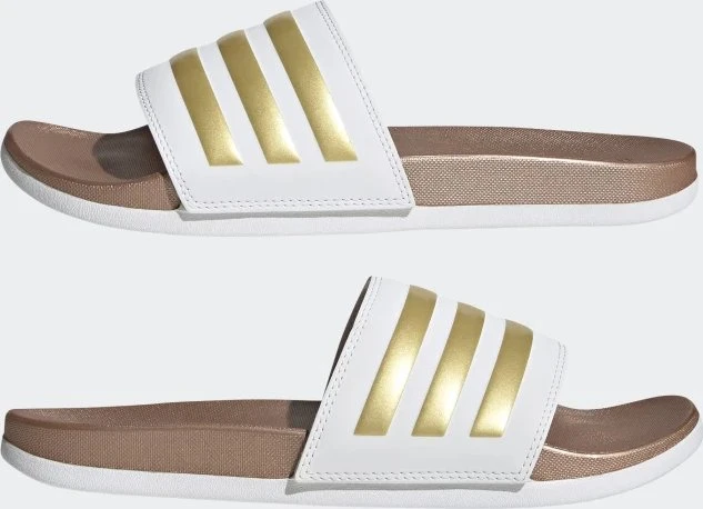 adidas Comfort Adilette cloud white/matte gold (Damen)