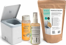 Trelino Evo L tragbare Toilette mit Füllstandsanzeige Campingtoilette weiß