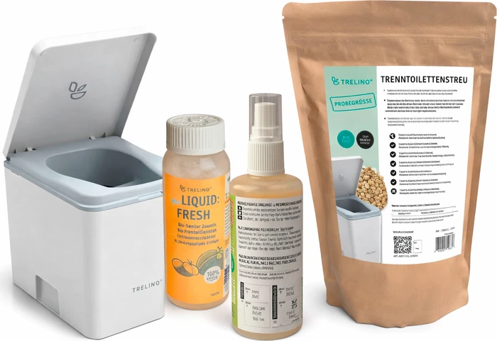 Trelino Evo L tragbare Toilette mit Füllstandsanzeige Campingtoilette weiß