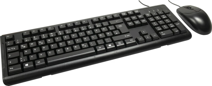 Inter-Tech KB-102DE Tastatur- und Maus-Set schwarz, USB, DE