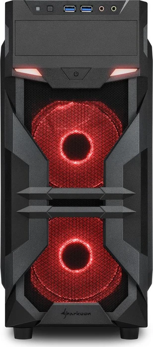 Sharkoon VG7-W, rot, Acrylfenster