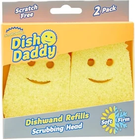 Scrub Daddy Dish Wand Ersatzkopf gelb, 2 Stück