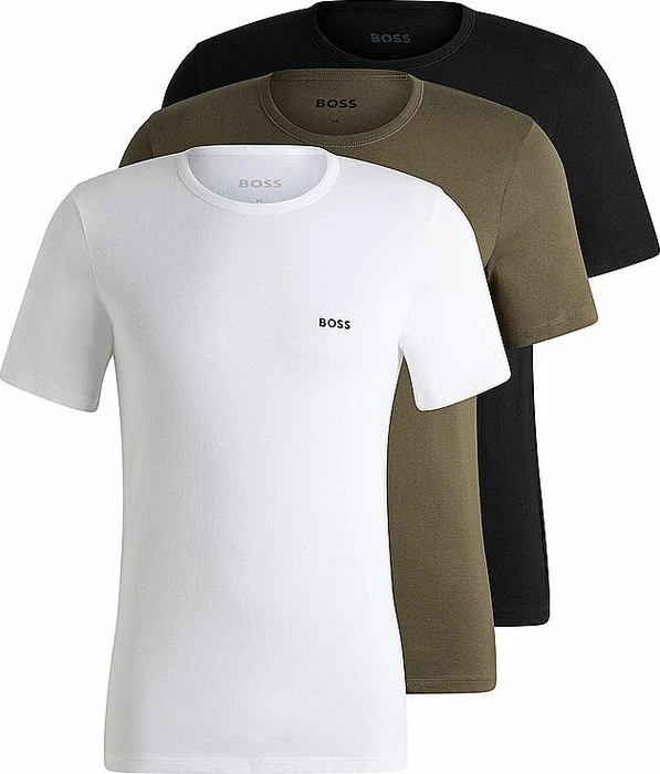 Hugo Boss Baumwolle Logo 3er-Pack T-Shirt kurzarm miscellaneous (Herren)