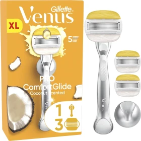 Gillette Venus ComfortGlide Coconut Rasierer + 3 Wechselklingen