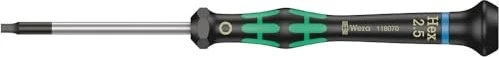 Wera Kraftform Micro 2054 Elektroniker Innensechskant Schraubendreher, 2.5x60mm