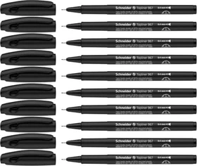 Schneider Topliner 967 Fineliner schwarz, 10er-Pack