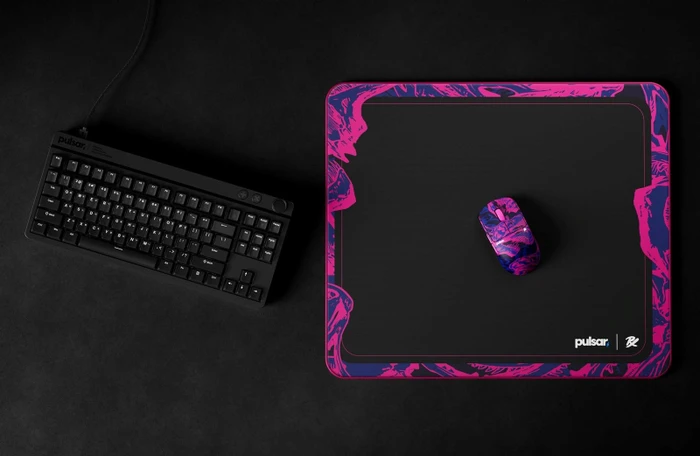 Pulsar Gaming Gears eS eSports Gaming-Mauspad XL, 490x420mm, PRX Edition schwarz/pink