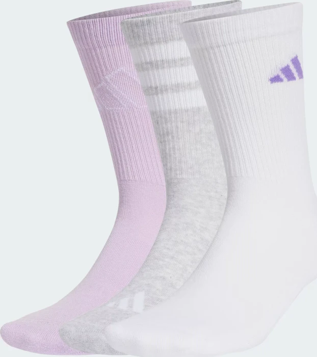 adidas Logo Socken light grey heather/white/ice lavender, 3 Paare