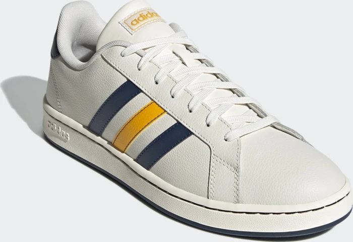 adidas Grand Court chalk white/crew navy/crew yellow