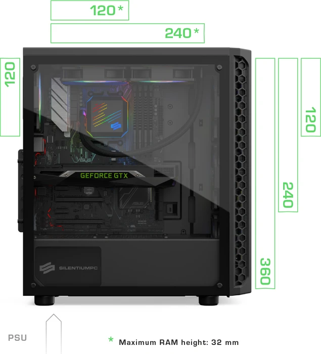 Endorfy SilentiumPC Signum SG1V Evo TG ARGB, Glasfenster