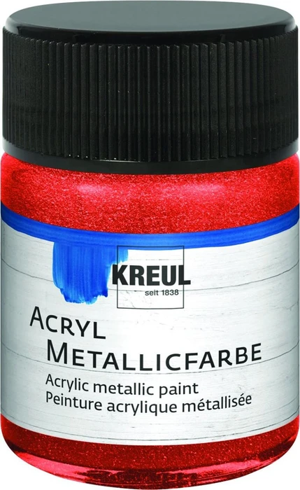 Kreul Acryl Metallicfarbe, rot, 50ml (77573)