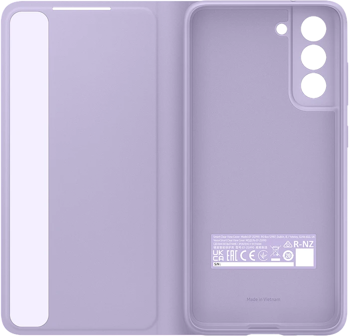 Samsung Clear View Cover für Galaxy S21 FE Lavender