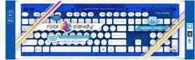 PDP Rock Candy Wireless Keyboard Blueberry Boom blau-transparent, USB, DE (904-005-EU-BL-D1)