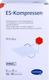 Hartmann ES-Kompressen steril 12-fach 17-fädig, 5 x 5cm, 100 Stück