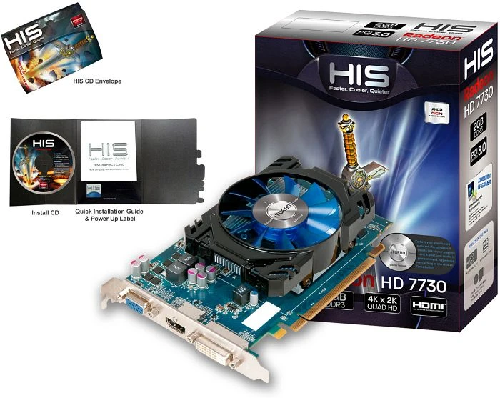 HIS Radeon HD 7730 iCooler, 2GB DDR3, VGA, DVI, HDMI