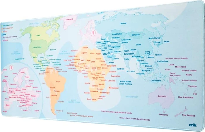 Grupo Erik Editores World Map 2 XL, 800x350mm, Motiv blau