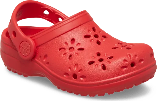 Crocs Classic Floral Cut-Out cherry red (Junior)