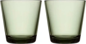 Iittala Kartio Trinkglas 210ml tannengrün, 2 Stück