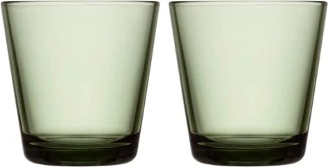 Iittala Kartio Trinkglas 210ml tannengrün, 2 Stück