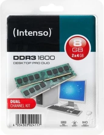 Intenso Desktop Pro UDIMM 8GB Kit, DDR3-1600, CL11