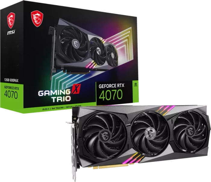 MSI GeForce RTX 4070 Gaming X Trio 12G, 12GB GDDR6X, HDMI, 3x DP