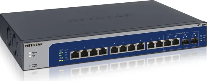 Netgear XS500EM Desktop 10G Smart Switch, 10x RJ-45, 2x RJ-45/SFP+