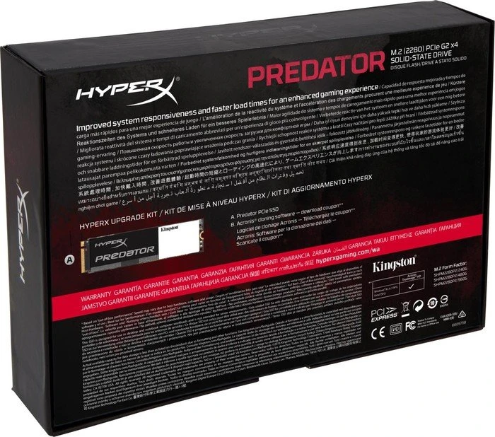 Kingston FURY Predator 960GB, M.2 2280 / M-Key / PCIe 2.0 x4