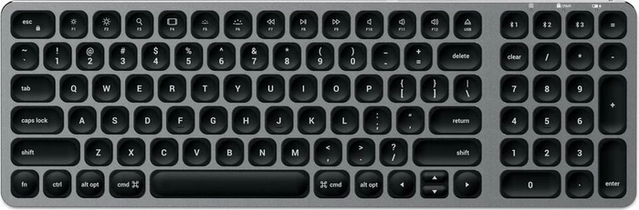 Satechi Compact Backlit, space grey, Bluetooth, DE