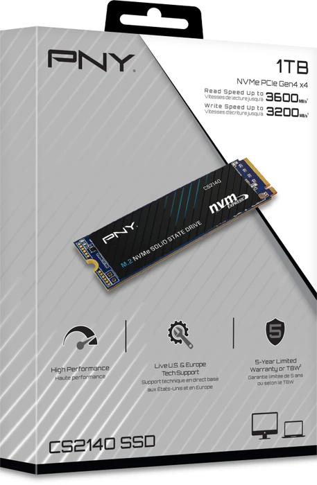 PNY CS2140 1TB, M.2 2280 / M-Key / PCIe 4.0 x4