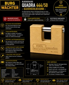 Burg-Wächter 444 50 Quadra, 7mm, 40mm