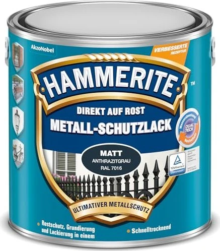 Hammerite Metallschutz-Lack außen matt anthrazitgrau, 2.5l
