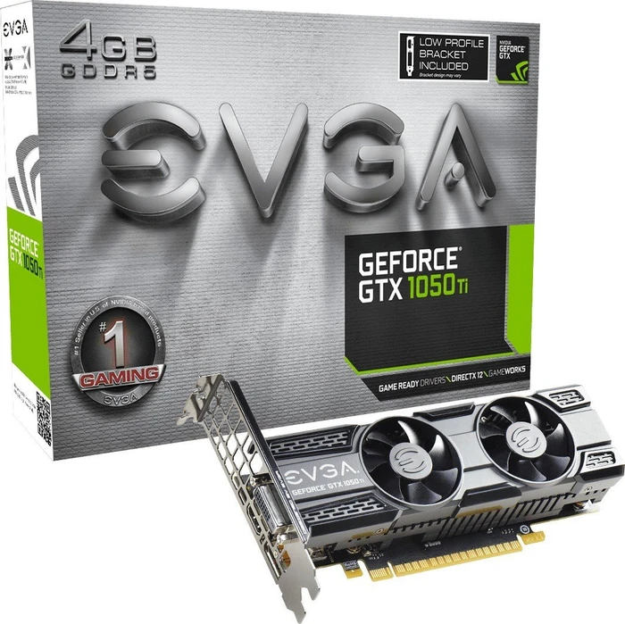 EVGA GeForce GTX 1050 Ti Gaming Low Profile, 4GB GDDR5, DVI, HDMI, DP
